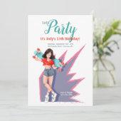 Invitation Adolescente à skateboard (Debout devant)