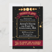 Invitation Adolescente Fille Gothique Joueuse Noir Rouge Pyja (Dos)