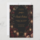 Invitation Adolescente Florale Gothique Doux 16 (Devant)
