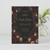 Invitation Adolescente Florale Gothique Doux 16 (Debout devant)