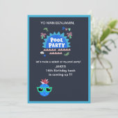 Invitation adolescente Yo man faisons une fête d’anniversaire (Debout devant)