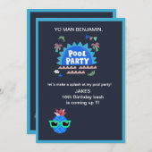 Invitation adolescente Yo man faisons une fête d’anniversaire (Devant / Derrière)