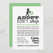 Invitation Adopter Ne pas Acheter, Point de Réunion (Devant / Derrière)