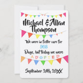 Invitation Adoption De L'Annonce De Soins D'Accueil - Partie (Devant)