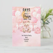 Invitation Adoption Foster Child Girl Pink thème party (Debout devant)