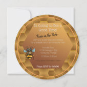 Invitation Adorable abeille de miel (Dos)