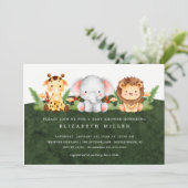 Invitation Adorable animaux de la jungle Baby shower Invitati (Debout devant)