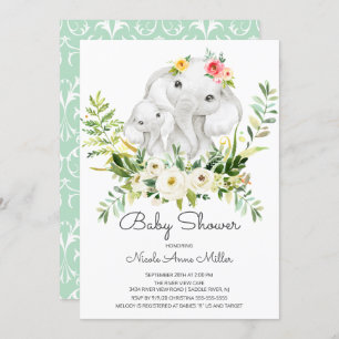 Invitation Adorable animaux de la jungle Baby shower Invitati