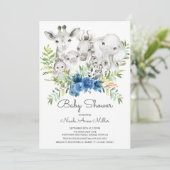 Invitation Adorable animaux de la jungle Baby shower Invitati (Debout devant)