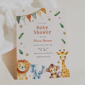 Invitation Adorable animaux de la jungle Baby shower Invitati