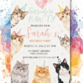 Invitation adorable anniversaire de enfant de chats
