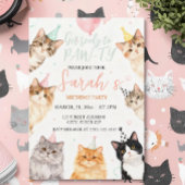Invitation adorable anniversaire de enfant de chats