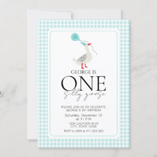 Invitation Adorable Anniversaire d'une oie sotte