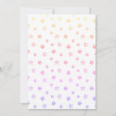 Invitation Adorable arc-en-ciel étoile fille anniversaire (Dos)