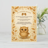 Invitation Adorable automne de la fête de nidification Whimsi (Debout devant)