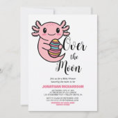 Invitation Adorable Axolotl tenant un œuf de Pâques, sublune  (Devant)