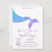 Invitation Adorable Baby shower de la queue de sirène (Devant)