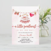 Invitation Adorable Baby shower de Saint Valentin (Debout devant)