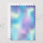 Invitation Adorable Baby shower holographique de couronne de  (Dos)