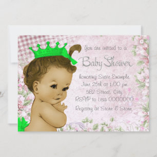 Invitation Adorable Baby-Shower Rose Vintage