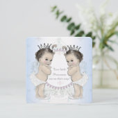 Invitation Adorable Baby shower Twin Girl (Debout devant)