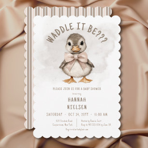 Invitation Adorable Baguette De Canard Ce Sera Baby shower