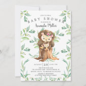 Invitation Adorable bébé Hérisson et maman Baby shower Invita (Devant)