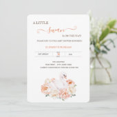 Invitation Adorable bébé Swan Rose Baby shower (Debout devant)