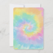 Invitation Adorable bébé Swan Tie Dye Baby shower (Dos)