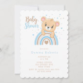 Invitation Adorable Boho Arc-en-ciel Boy Baby shower (Devant)