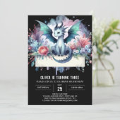 Invitation Adorable Boho Dragon Anniversaire (Debout devant)