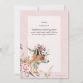 Invitation Adorable BOHO Fox Fête des mariées Déjeuner Invita (Dos)