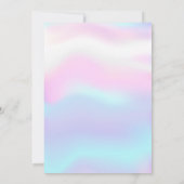 Invitation Adorable Bow rose Baby shower holographique (Dos)