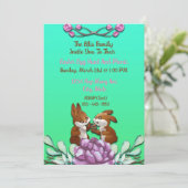 Invitation đ° adorable Brunch de PĂąques et chasse aux oeufs (Debout devant)