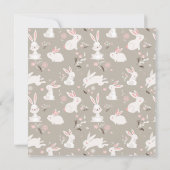 Invitation Adorable Bunny Party Pâques (Dos)