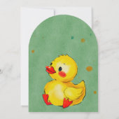 Invitation Adorable Canard Jaune Premier Anniversaire Whimsic (Dos)