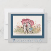 Invitation Adorable Chat Vintage (Devant)