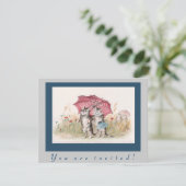 Invitation Adorable Chat Vintage (Debout devant)