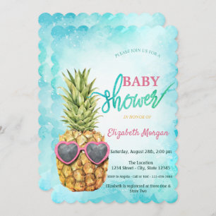 Invitation Adorable Cool ananas Baby shower tropical