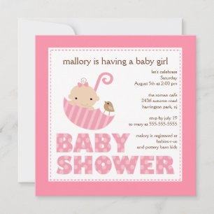 Invitation adorable de baby shower de parapluie de