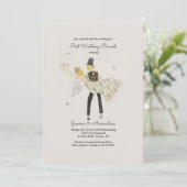 Invitation adorable de brunch de mariage de (Debout devant)