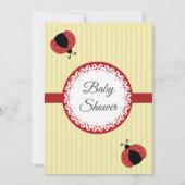 Invitation Adorable dessin mignon baby shower ladybug (Dos)
