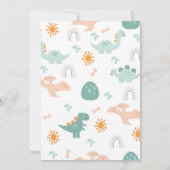 Invitation Adorable Dino OEuf Baby shower d'éclosion Invitati (Dos)