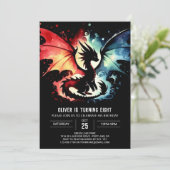 Invitation Adorable Dragon Anniversaire Imprimable (Debout devant)