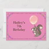 Invitation Adorable écureuil Anniversaire Personnalisable Par (Devant)