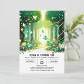 Invitation Adorable Enchanted Woodland Digital Anniversaire (Debout devant)