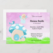 Invitation Adorable fée bleue (Devant / Derrière)