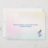 Invitation Adorable fête des éléphants et des Anniversaires d (Dos)