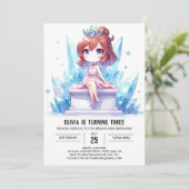 Invitation Adorable Fun Princesse Anniversaire (Debout devant)