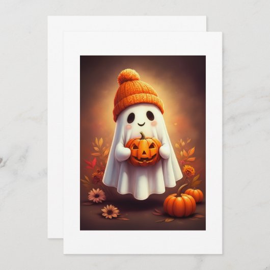 Invitation adorable ghost (Devant / Derrière)